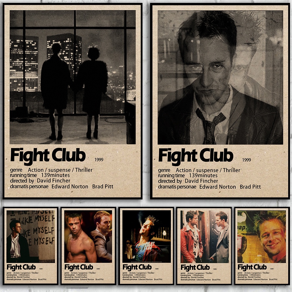 Classic Nostalgic Film Fight Club Home Decoration Living Room Bar Retro Art Poster