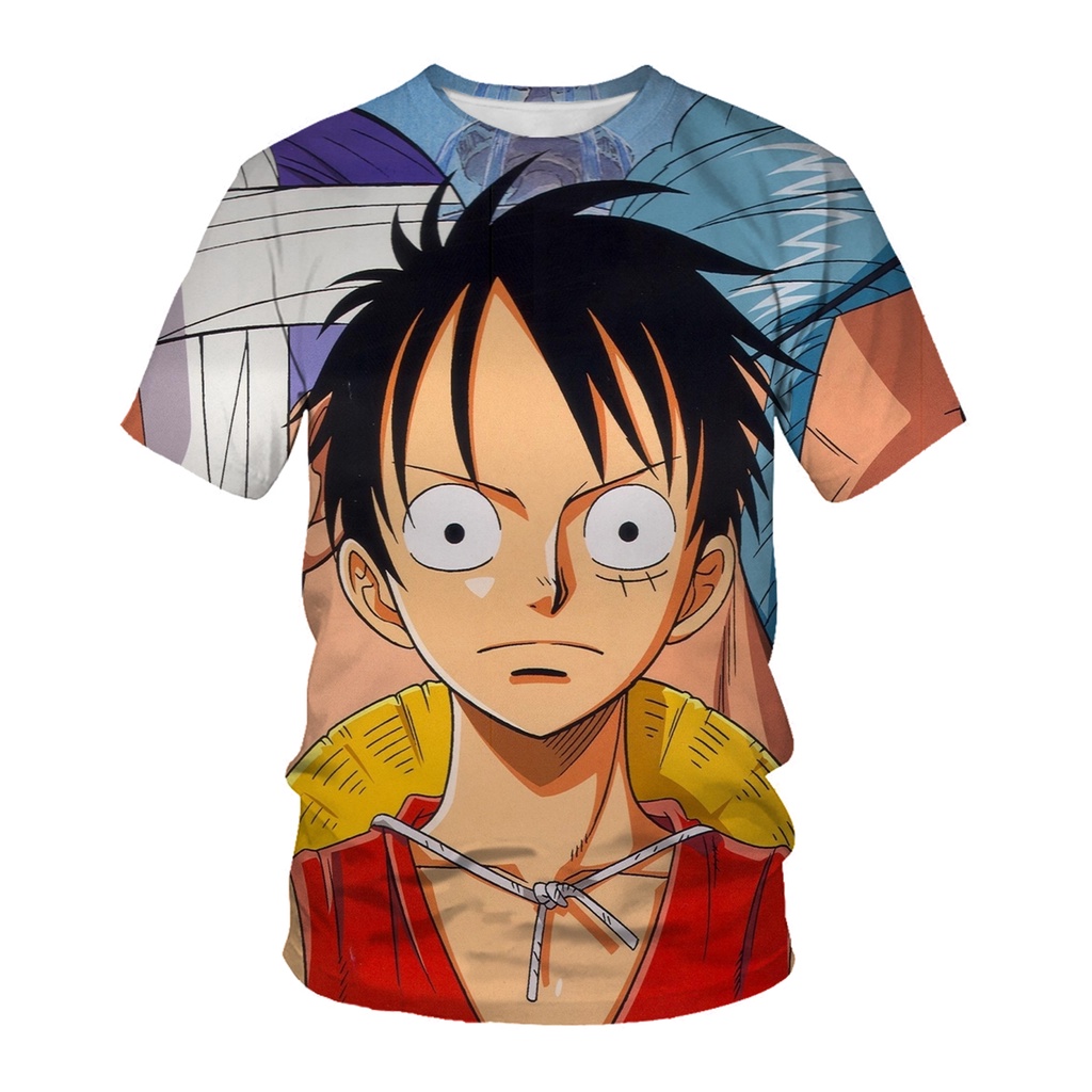 Summer new anime T-shirt 3D printed One Piece Luffy t-shirt men fashion casual street men's clothing oversized custom t-shirt