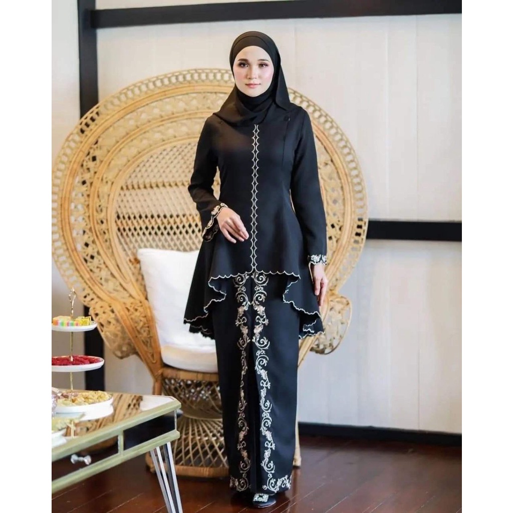 SAREEMA KEBAYA SULAM HIJABISTAHUB | Baju Kebaya | Baju Raya | Shopee