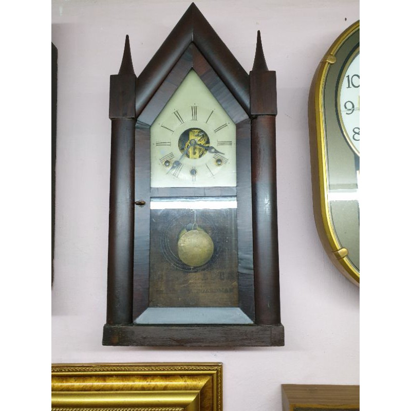Rare vintage usa wind up wall clock antique Shopee Malaysia