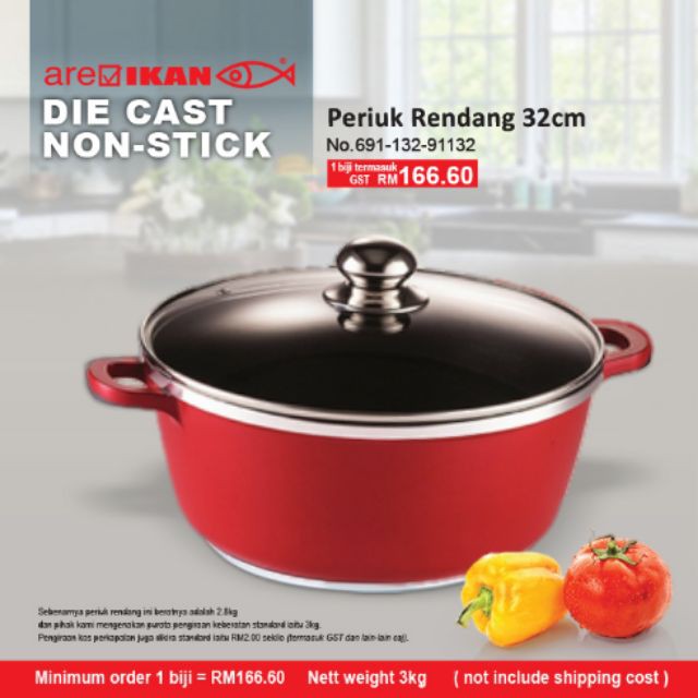 Periuk Rendang 32cm (Merah) | Shopee Malaysia