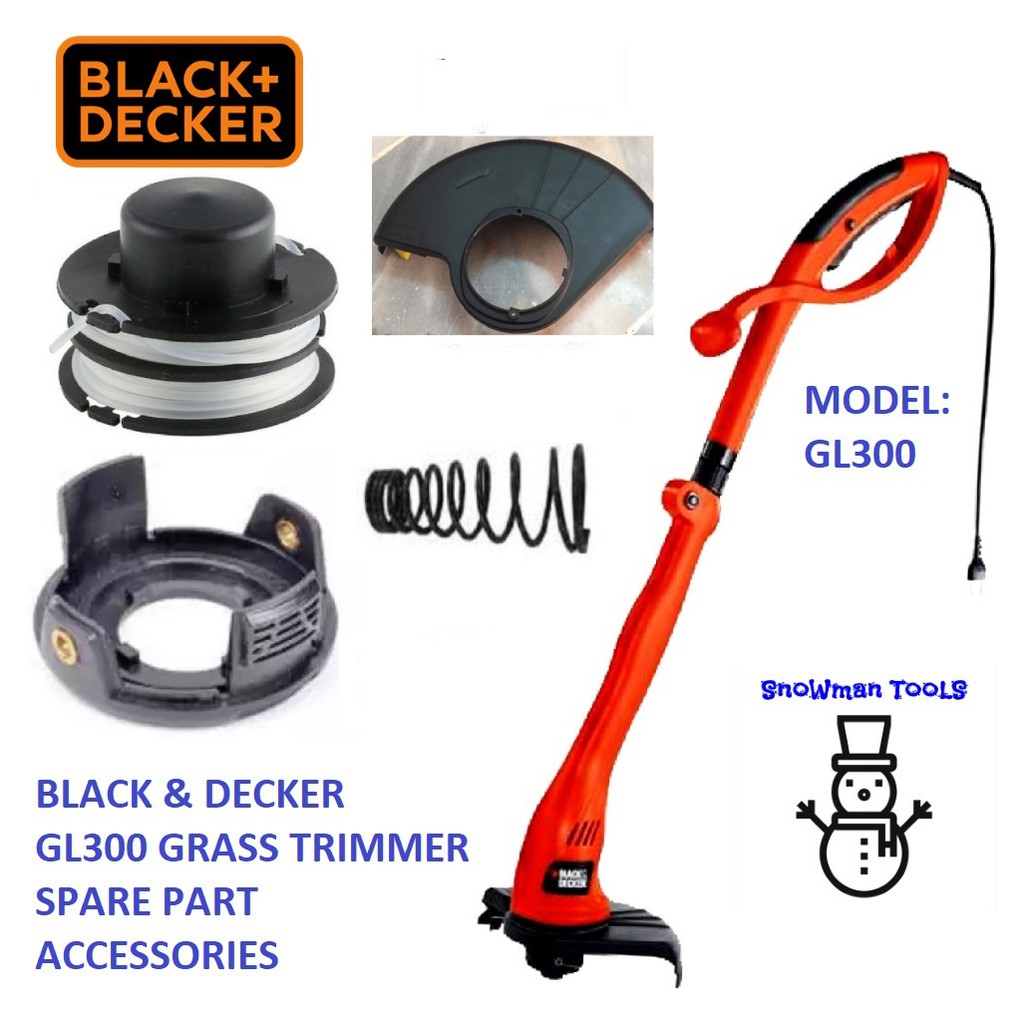 Gl300 Black And Decker Grass Trimmer Spare Part Accessories Refill Nylon Line Cover Spool Cap Spring Guard Gl260 Shopee Malaysia