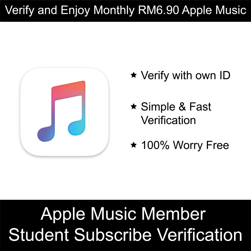 Apple Music Member Unidays Student Plan Subscribe Verification Premium Shopee Malaysia