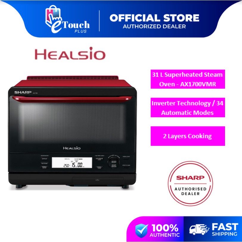 Sharp (31 L) Healsio Superheated Steam Microwave Oven AX1700VMR