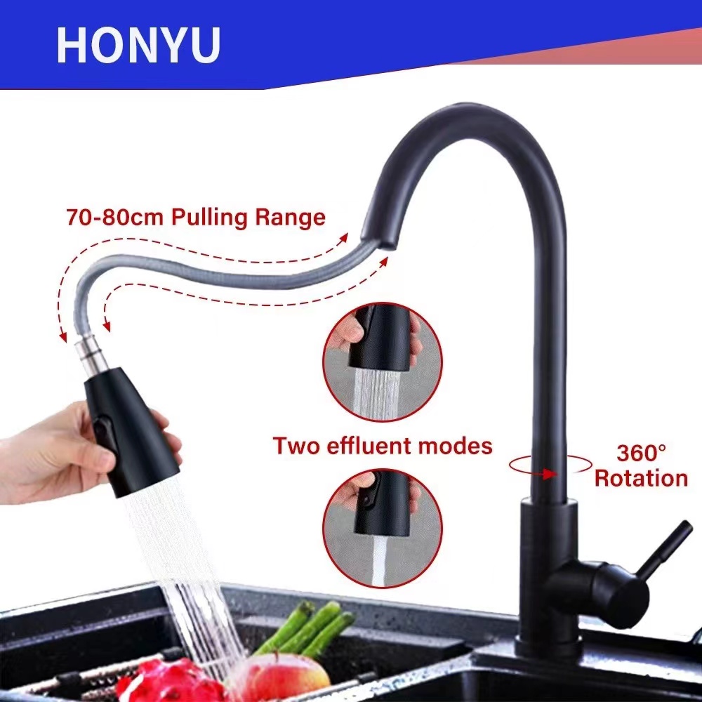 Available Faucet Kitchen Basin Tap Stainless Steel Mixing Taps 360°Swivel Pull Out Faucet Sink Water Tap Sensor