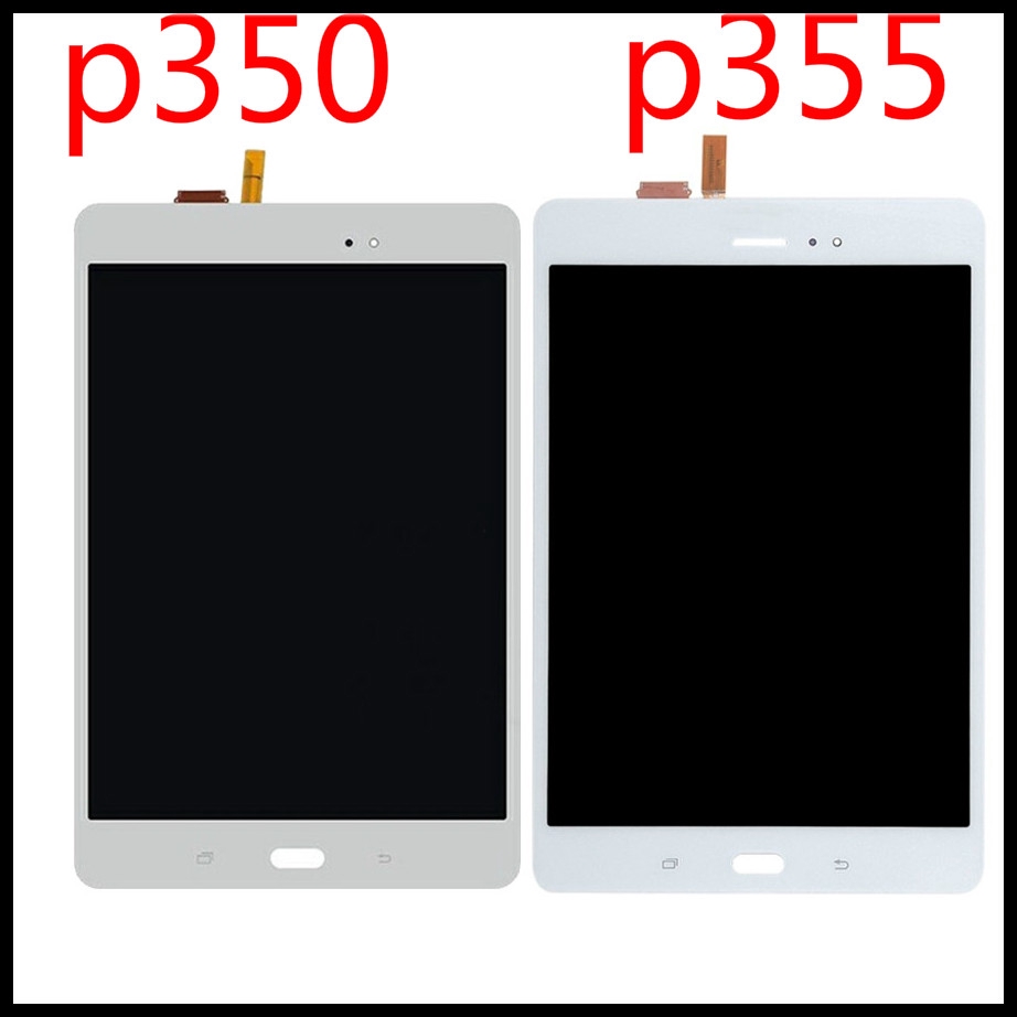 White Samsung Galaxy Tab A 8.0 SM-P350 P350 Touch Screen Digitizer Glass Lens 