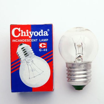 2pcsx E27 40w 220 240v Clear Light Bulb Chiyoda Round Small