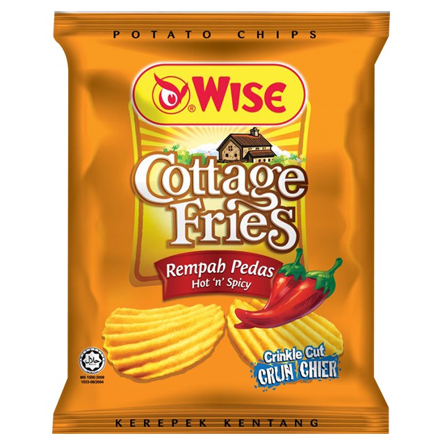 Wise Cottage Fries Hot N Spicy 65g Shopee Malaysia