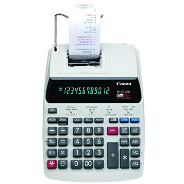 Canon P170-DH-3 Desktop Printing Calculator with Currency Conversion