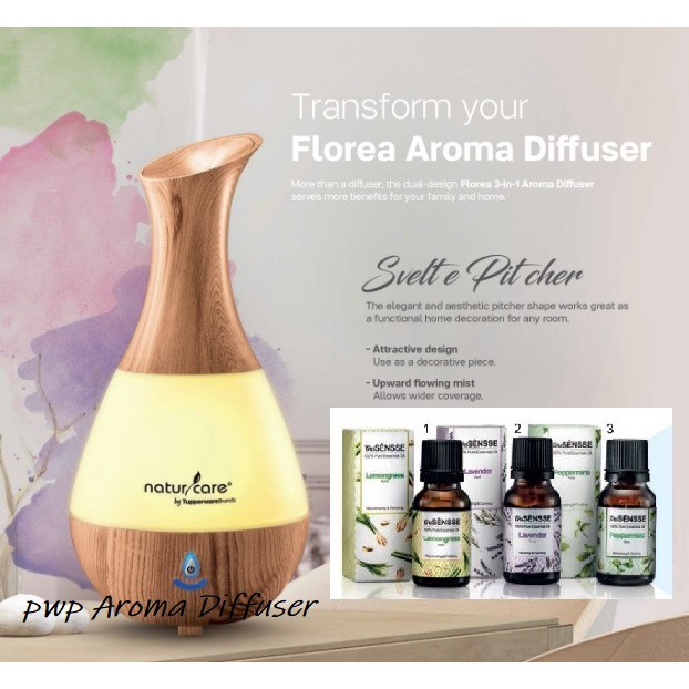 After PKP/ MCO Tupperware Aroma TruSensse Aroma Starter Kit PWP Florea 3-in-1 Aroma Diffuser