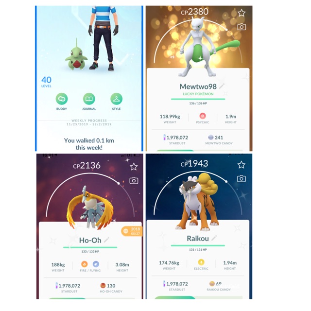 Pokemon Go Account Mystic Lv40 Shiny Mewtwo X10 Shopee Malaysia