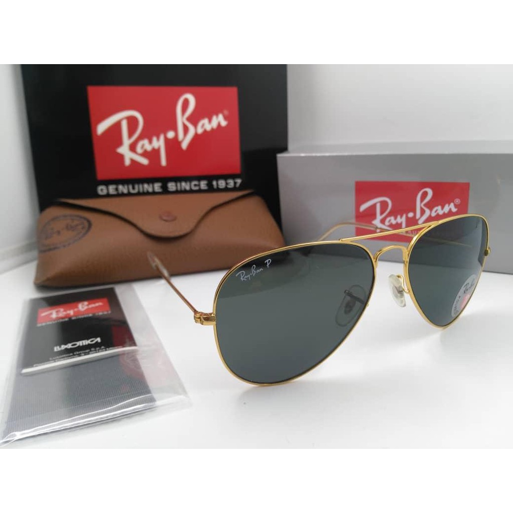 Ray.Ban)Aviator Polarized Sunglasses 