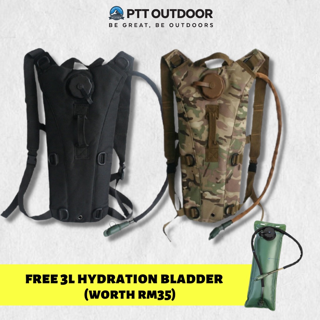 [FREE 3L BLADDER] Tactical Hydration Pack with 3L Bladder | Shopee Malaysia