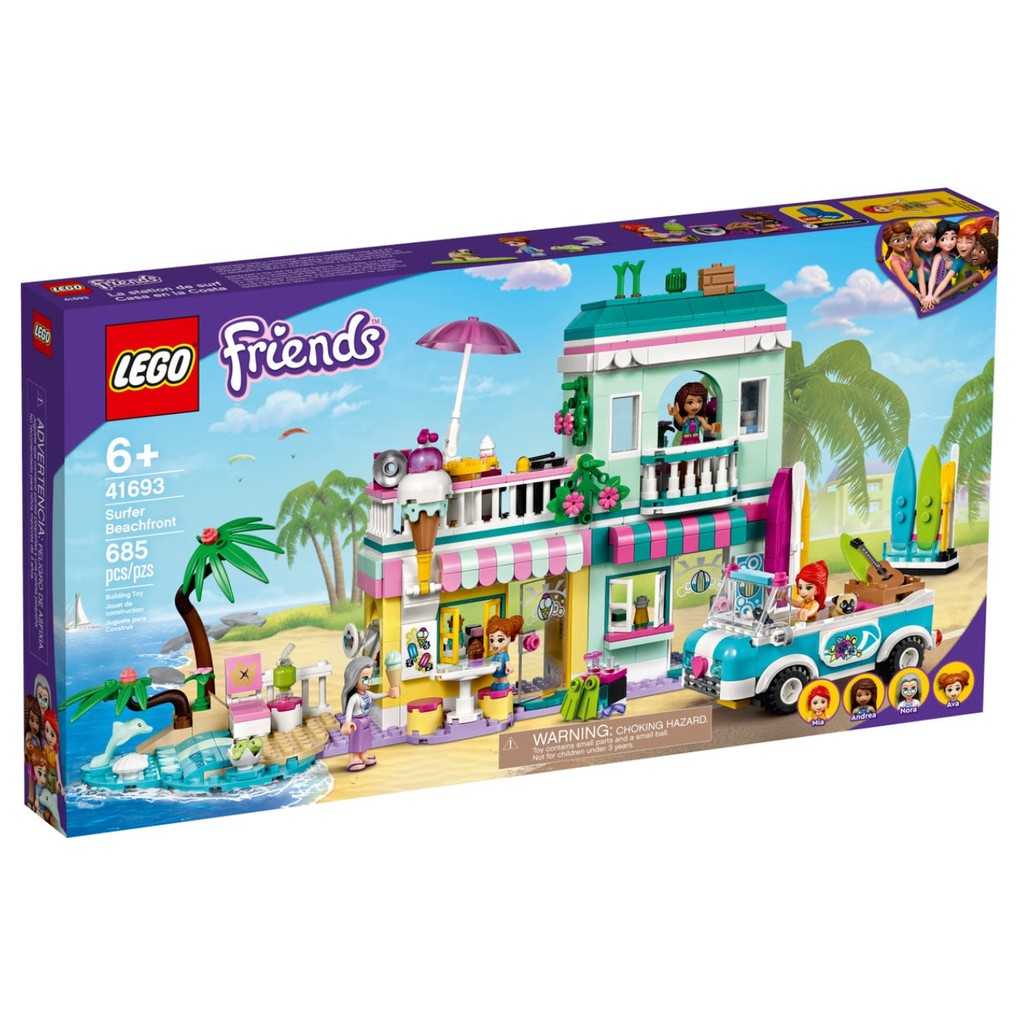 lego friends surfer beachfront 41693