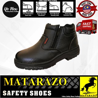 Matarazo / Gold Hammer Safety Shoes Mid Cut (Double Zip) Steel Toe Cap/Steel Mid Sole