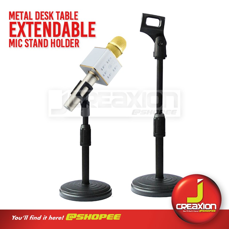 Desk Table Microphone Mic Clamp Clip Extendable Stand Holder Mount