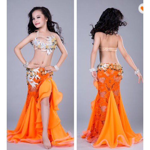 Kid's Professional Belly Dance Costumes Performance Stage Outfits Dancewear #823 