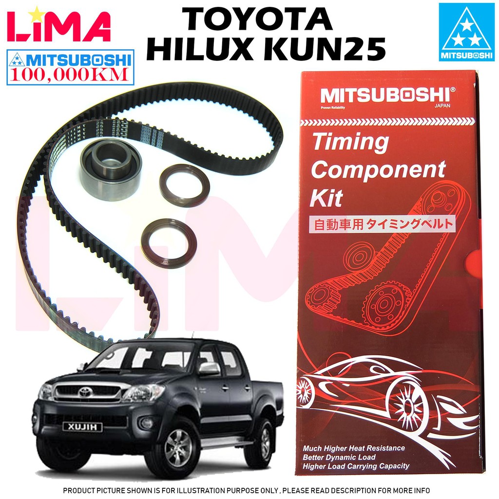 TOYOTA HILUX VIGO KUN25 , KUN26 ( 20052015 ) TIMING BELT KIT SET