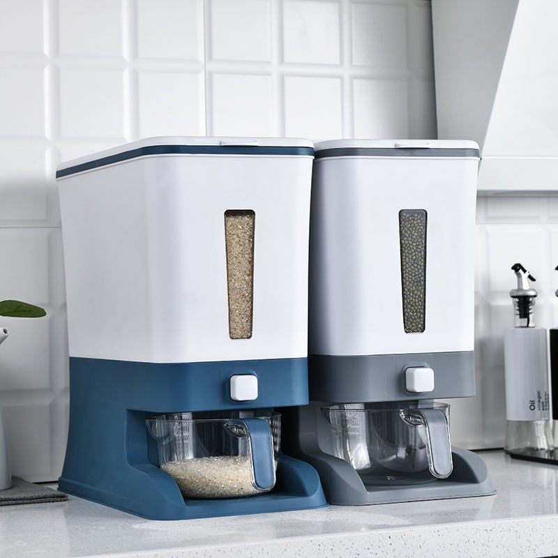 ❤READYSTOCK❤ 12KG AUTOMATIC RICE DISPENSER WITH RINSING CUP SMART RICE DISPENSER RICE STORAGE