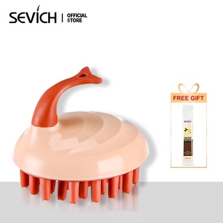 Image of SEVICH Silicone Hair Cleaning Brush Massage Comb Scalp Comb