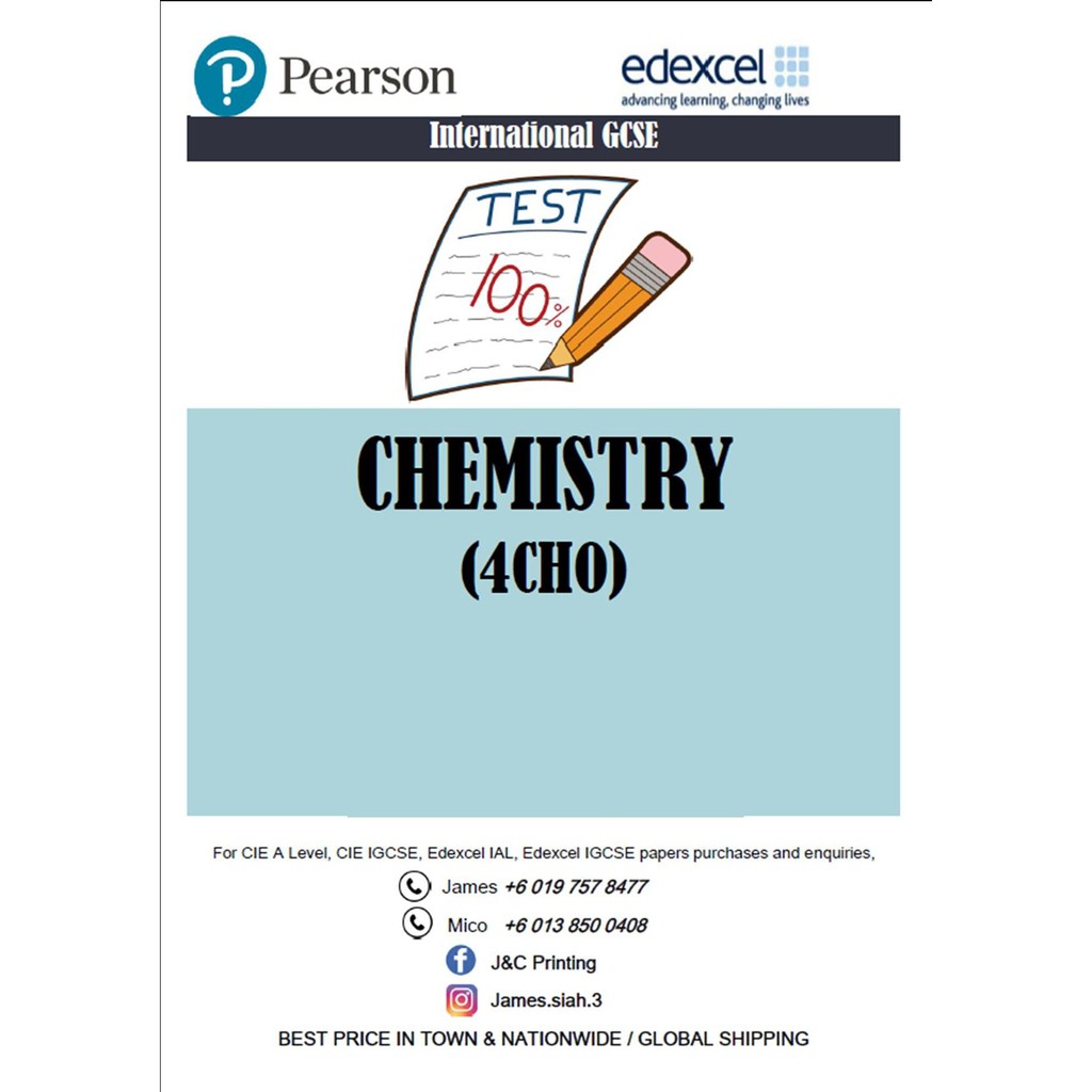 May 2019 chemistry paper 1 edexcel image