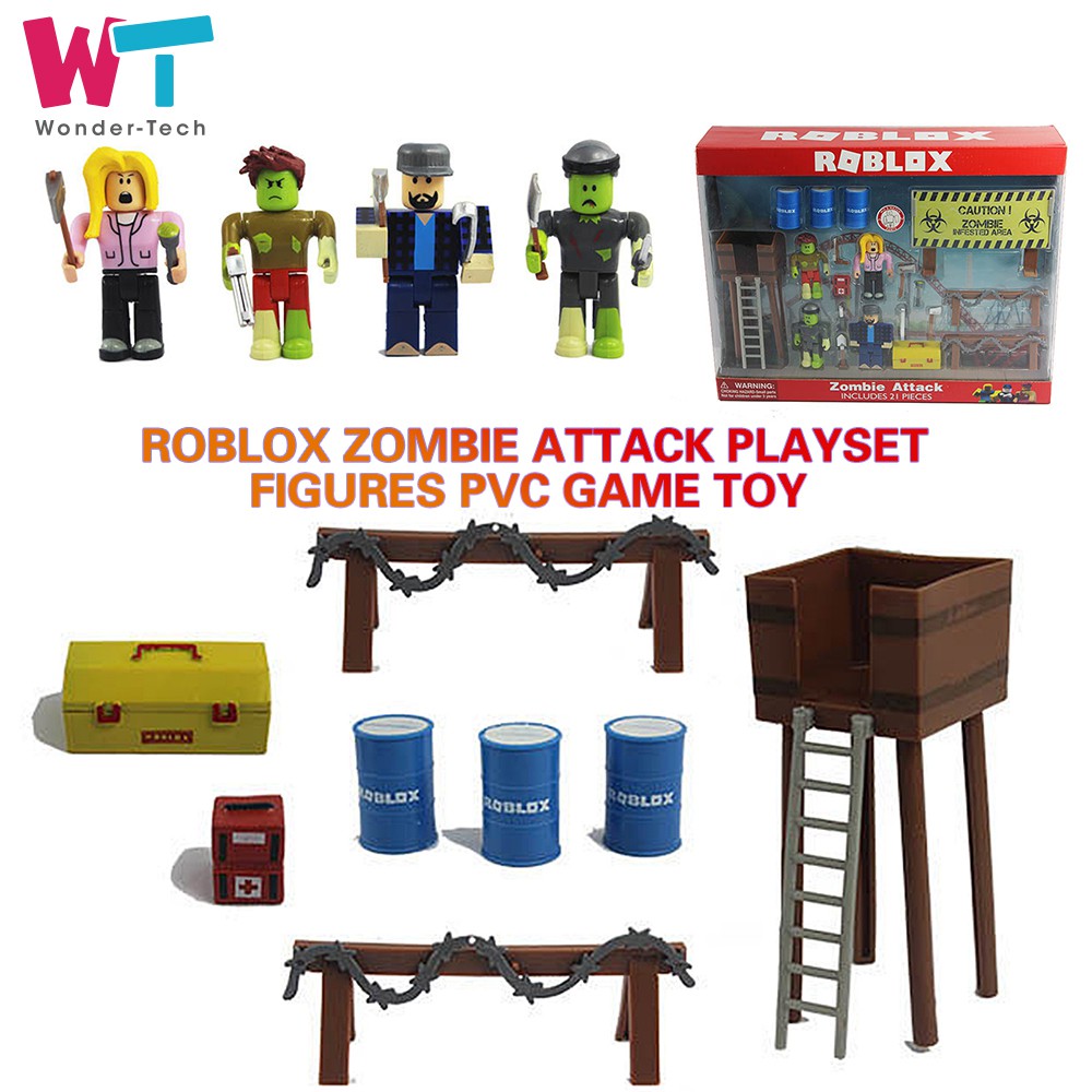 Toys Hobbies Roblox Zombie Attack Playset Figures Pvc Game Toy Kids Gift Action Figures - roblox toys zombie attack playset