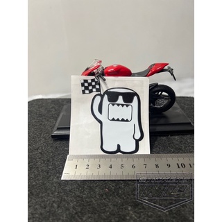 Adesivo Auto Kiwistar Domo-Kun | Argento 20x9,5 Cm | Scritta Tuning Per Auto, Moto, Laptop | Pellicola Resistente UV