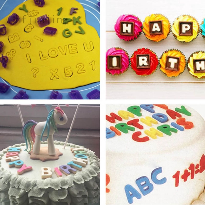 Alphabet Number Letter Fondant Cake Decorating Set Icing Cutter