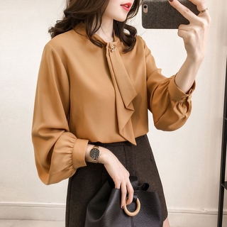 Plus Size Women s Chiffon Long Blouse Ladies Office  Casual  