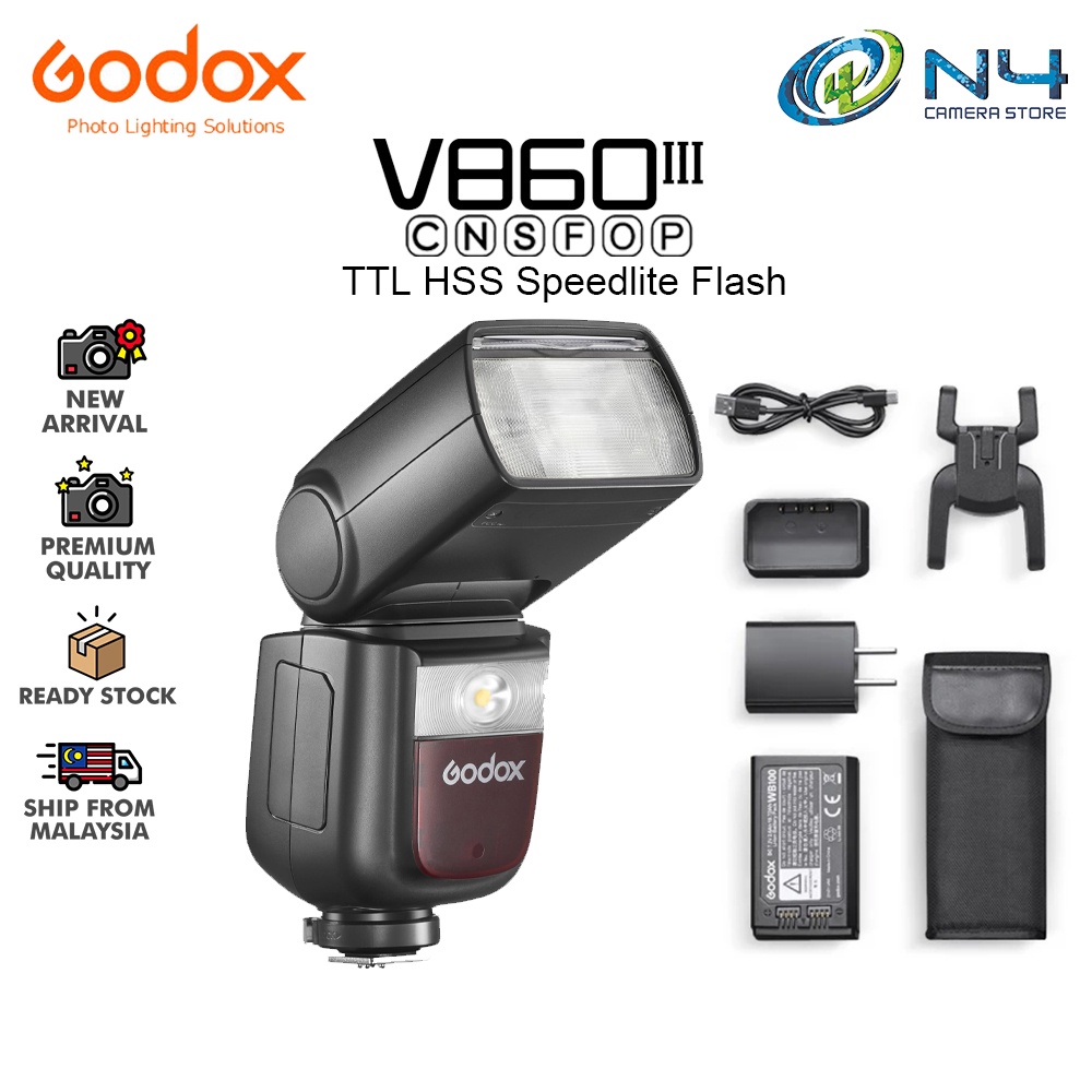 Godox V860III V860 III Speedlite Camera Flash ETTL HSS Flash Light for