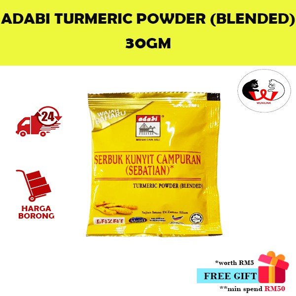 ADABI Serbuk Kunyit Campuran Sebatian(30GM)/ADABI Turmeric Powder Blended (30GM)
