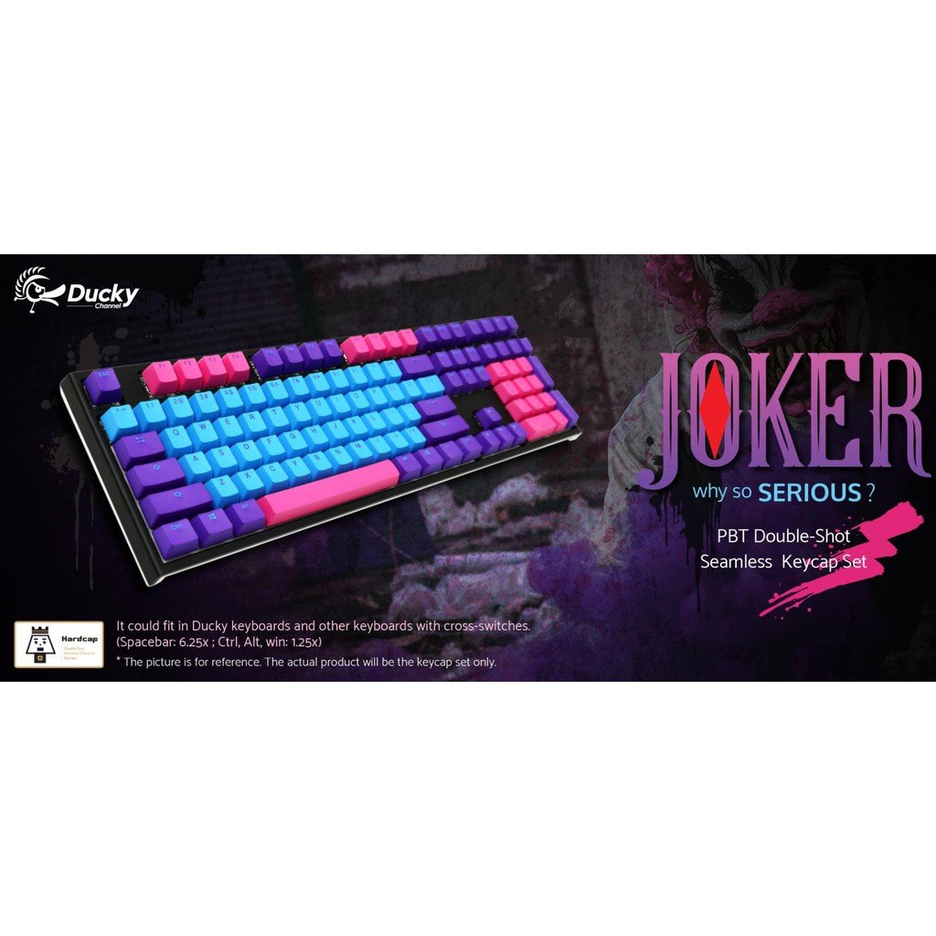 Ducky Joker 108 Key Pbt Seamless Doubleshot Keycap Set Shopee Malaysia