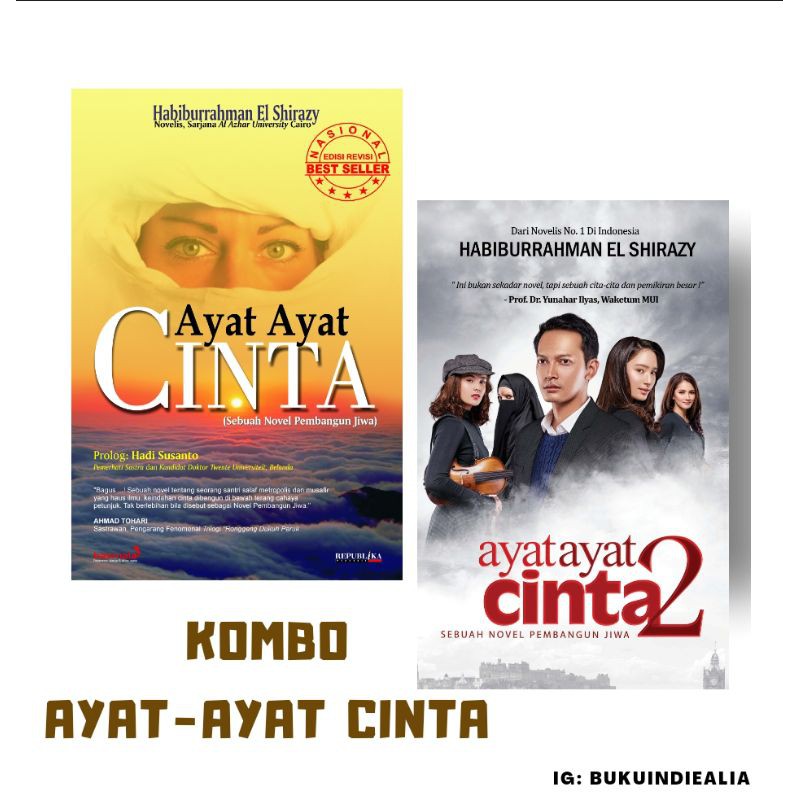 Habiburrahman Elshirazy Kombo Novel Islamik Indonesia Ayat Ayat Cinta 1 Dan 2 Shopee Malaysia