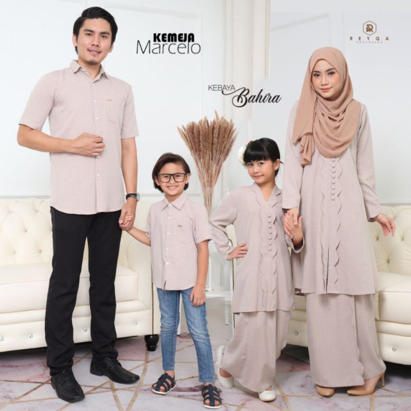 SET FAMILY / KEBAYA BAHIRA 2.0 & KEMEJA MARCELO SEDONDON / NUDE / 6 HOT COLOUR / BAJU RAYA / READY STOCKS