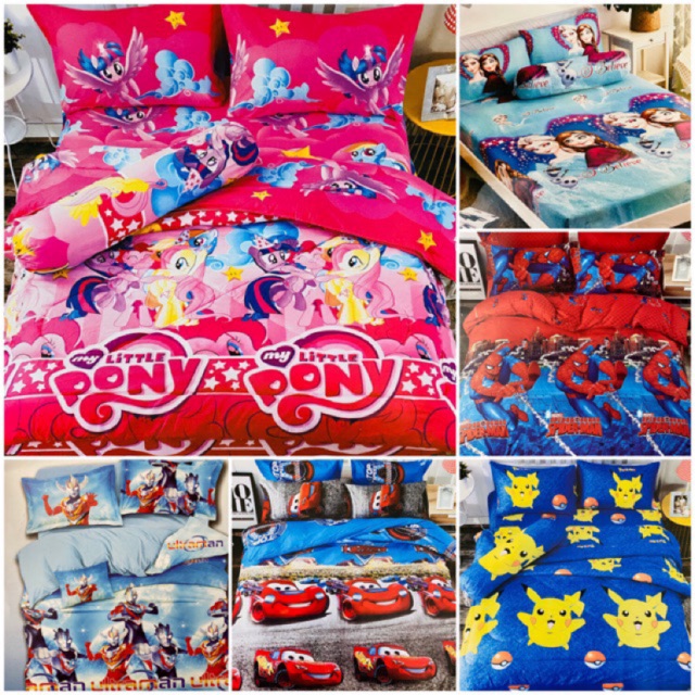 Comforters Queen Single Sheet Kids Bed Cartoon Bedding Cadar
