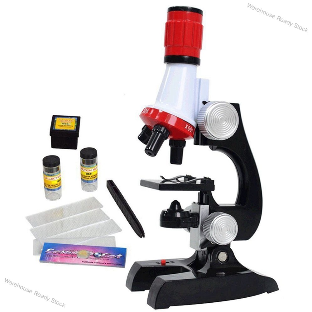 Warehouse Ready Stock Science Kits for Kids Beginner Microscope with LED 100X 400X and 1200X Science Educational Toy Gif