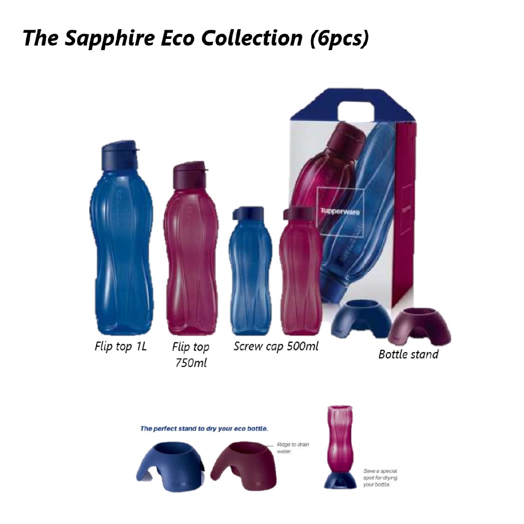Tupperware Eco Bottle Set The Sapphire Collection (4 pcs)