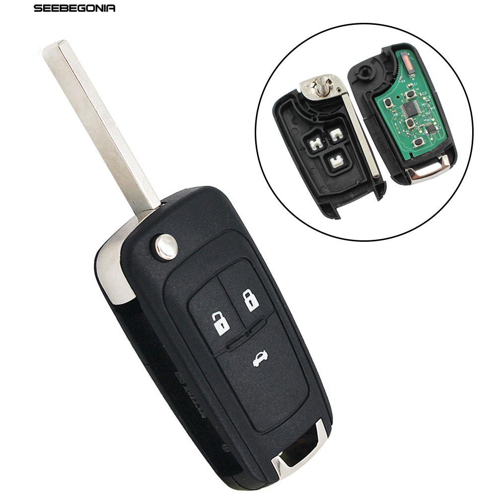 Keyecu Folding Remote Key Fob 2 Button for Chevrolet Aveo Cruze Orlando 315MHz ID46 