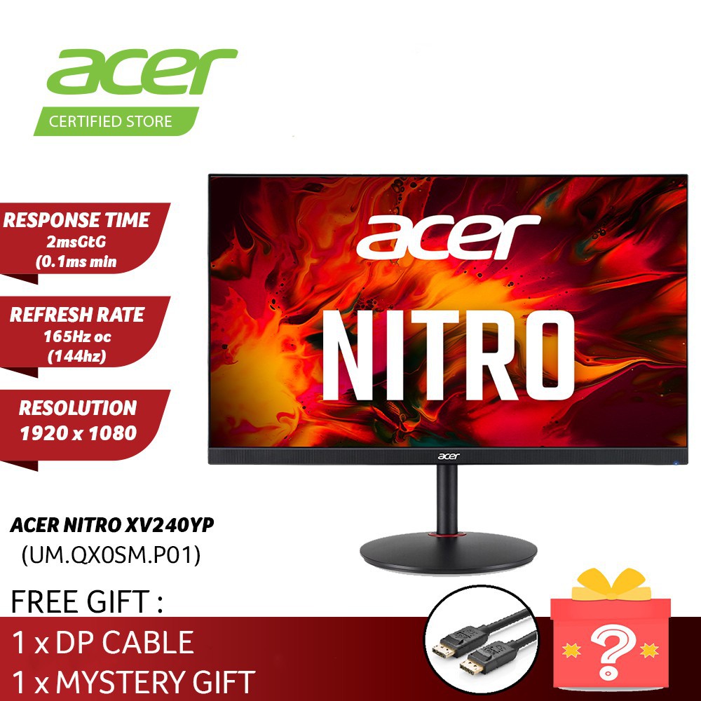 Acer Nitro Xv240yp 165hz Ips Monitor Gaming Include Hdmidp Cable Shopee Malaysia 4919