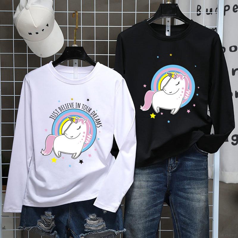 Download Fashion Women's Round Neck Long Sleeve Cartoon Print ...