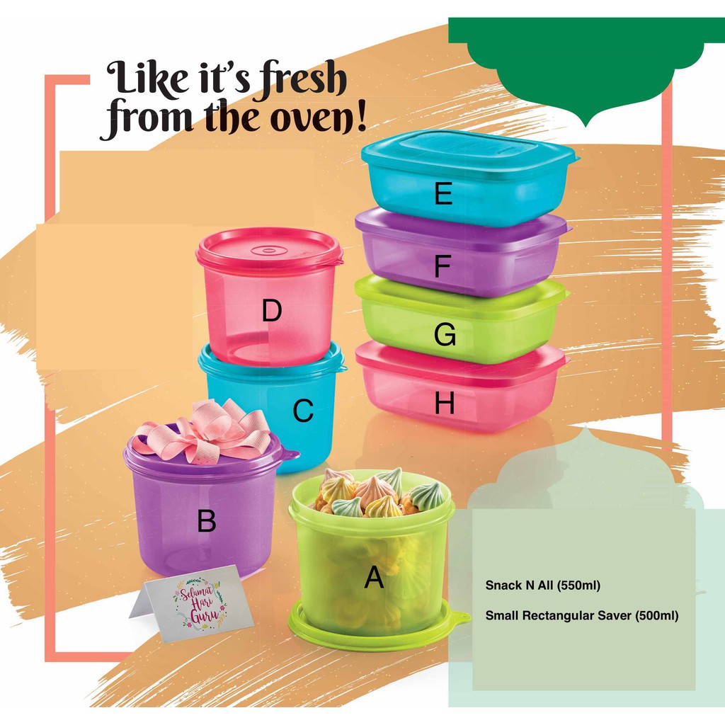 Tupperware Snack N All / Tupperware Small Rectangular Saver Shopee