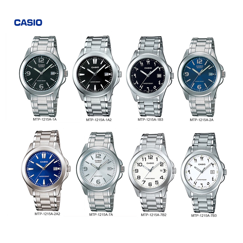 Casio MTP-1215A-2ADF Orologio Uomo Quarzo Acciaio – Quadrante Blu, 38 Mm