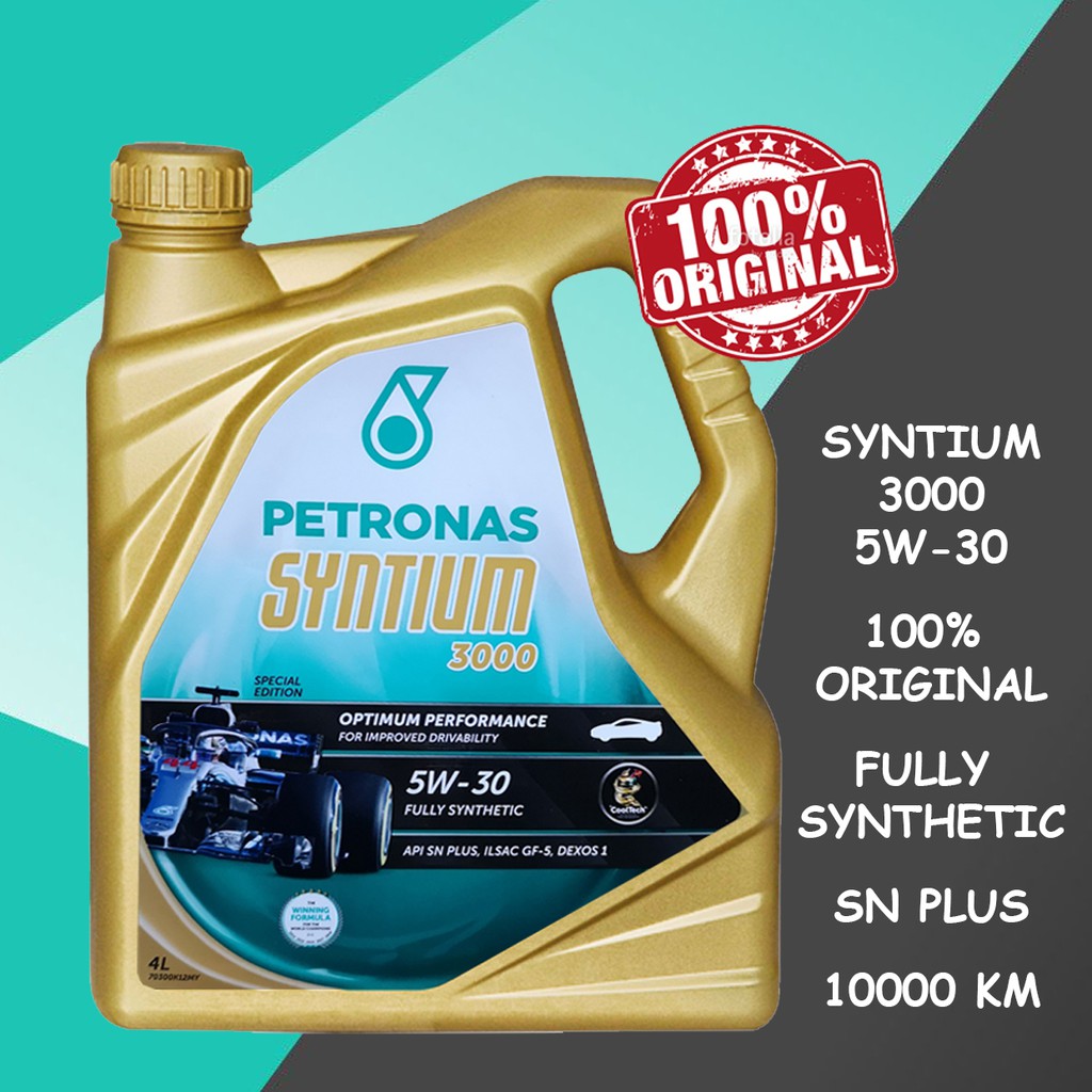 PETRONAS Syntium 3000 5W30 SNPLUS/GF5 DEXOS1 Fully Synthetic (4L) 5W