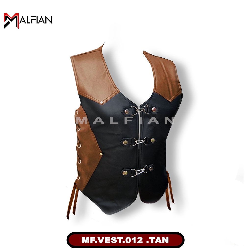 Versatile Have Synthetic Leather ROMPI COWBOY VEST STYLE BIKERS MF.VEST.01 - Image 4