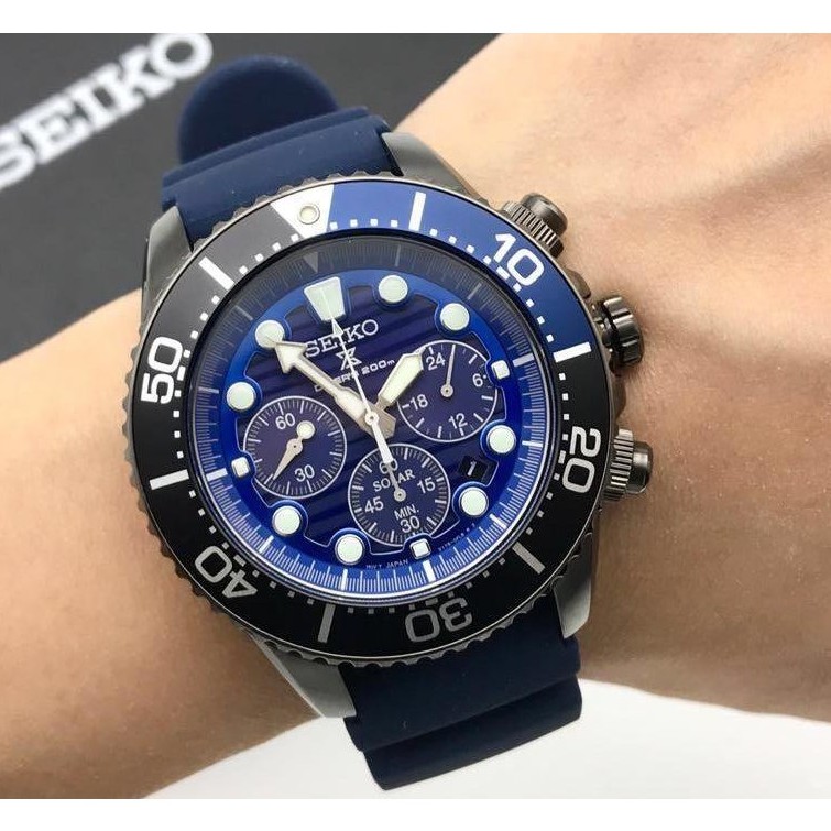 Seiko SSC701P1 Prospex Save The Ocean Chronograph Solar Powered Blue  Diver's Watch | Shopee Malaysia