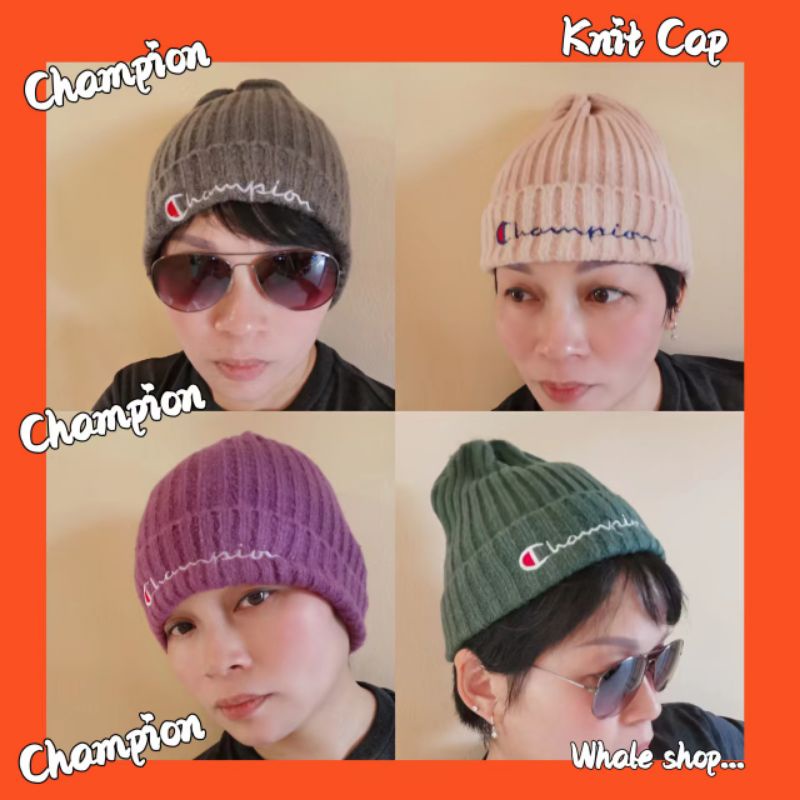 24HR发货 Champion Knit Thick Line High Top Cap