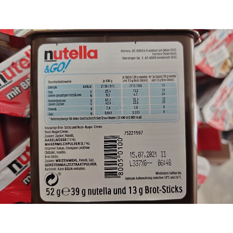Nutella And Go Nutrition Facts Besto Blog