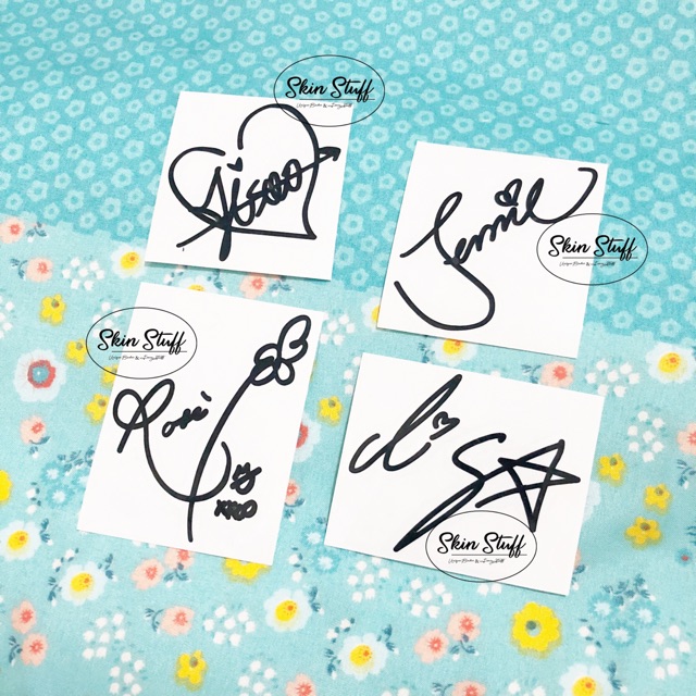 Blackpink Jennis Rose Jisoo Lisa Signature Decal Sticker Ttd Shopee Malaysia