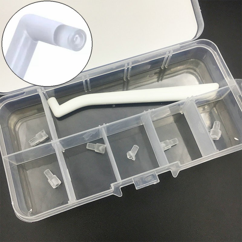 1 Set Dental Mini Orthodontic Accessories Injection Mould Ortho Lingual Button 1 Handle+6 Mould/set Dental Material