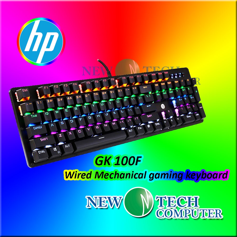 HP GK100F REAL WIRED MECHANICAL MIXED BACKLIGHT GAMING KEYBOARD (BLUE